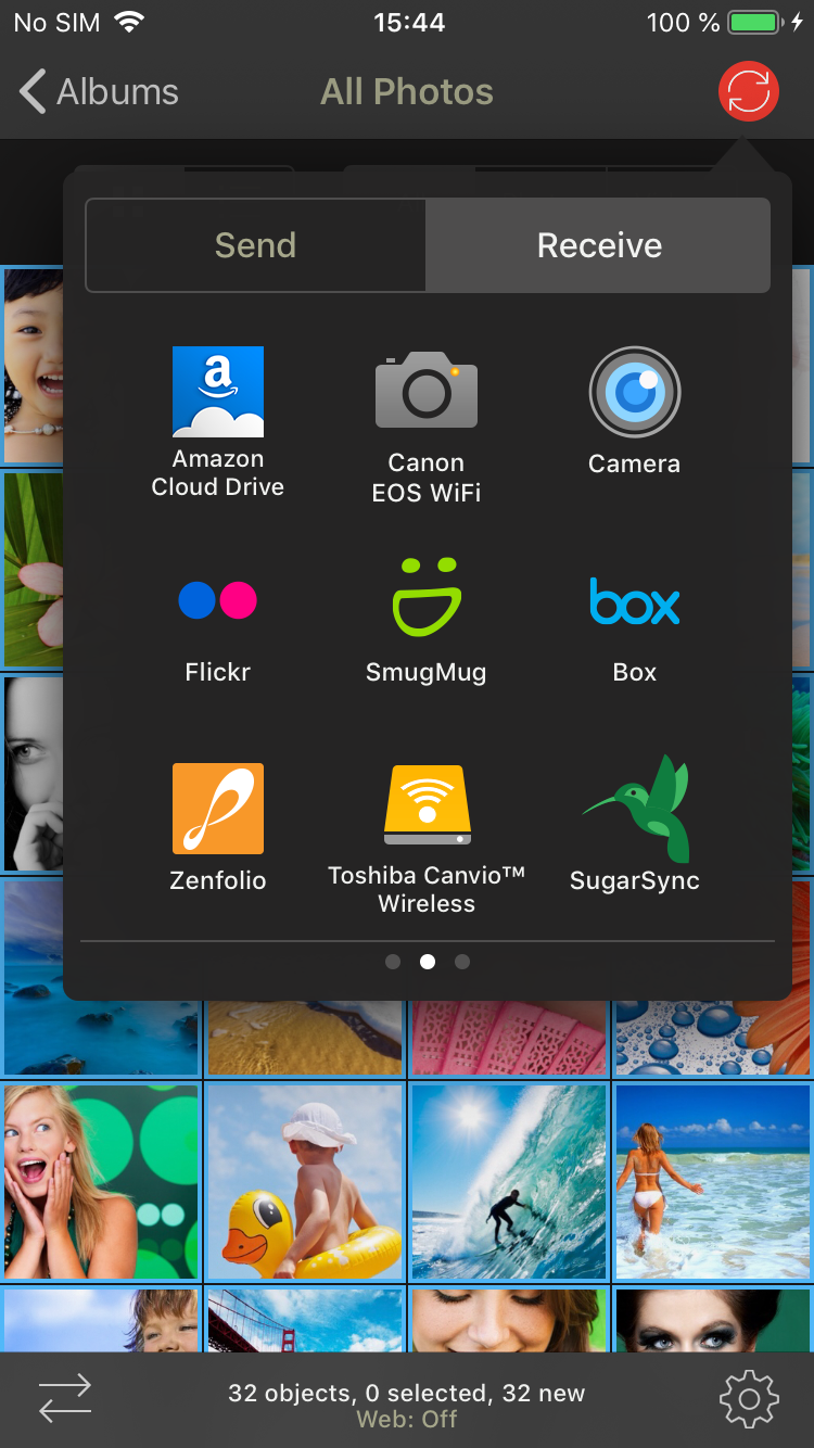 How can I pair my Canon EOS Camera with PhotoSync to transfer photos
