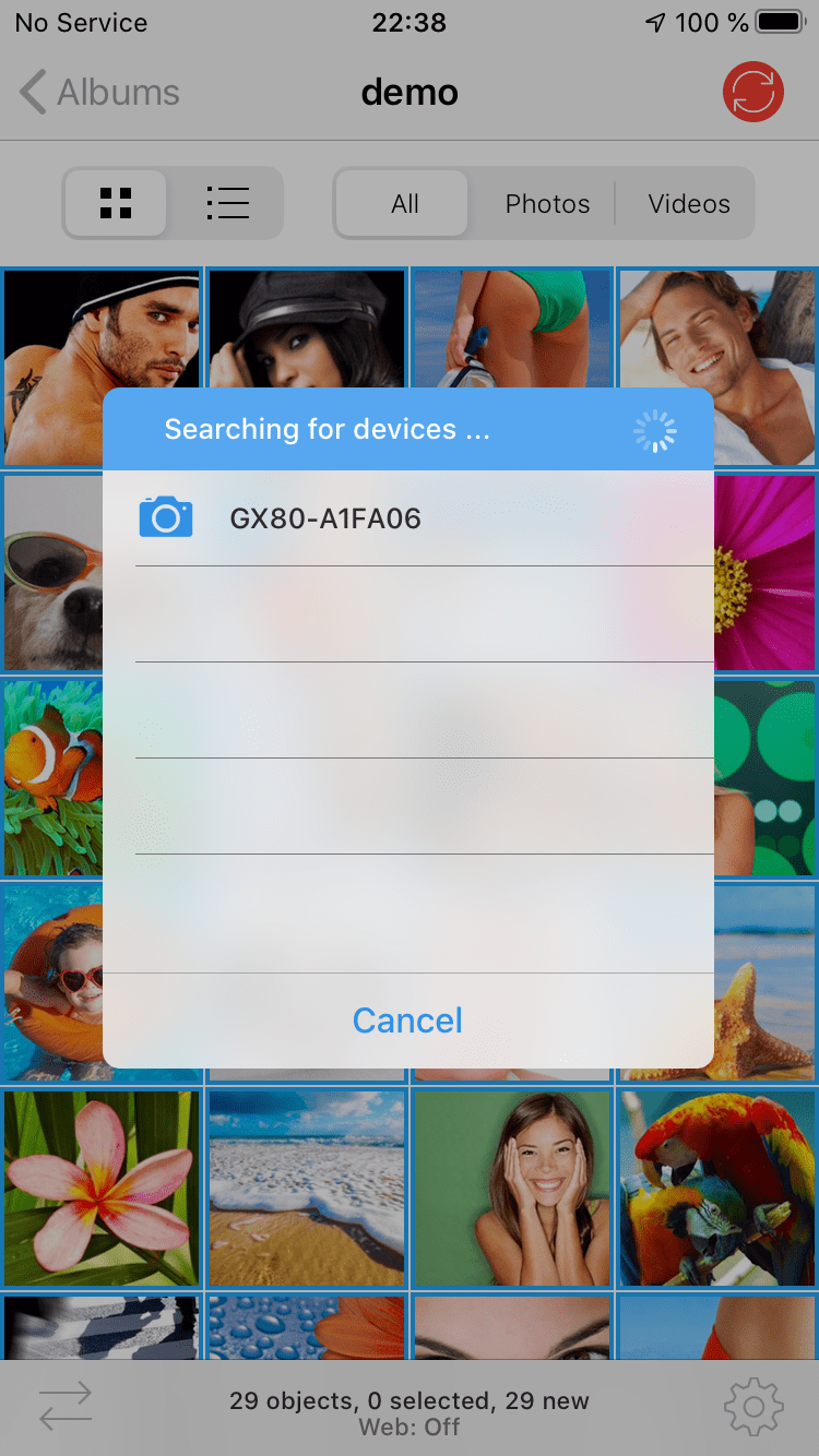 How can I pair my Lumix Camera with PhotoSync to transfer photos/videos