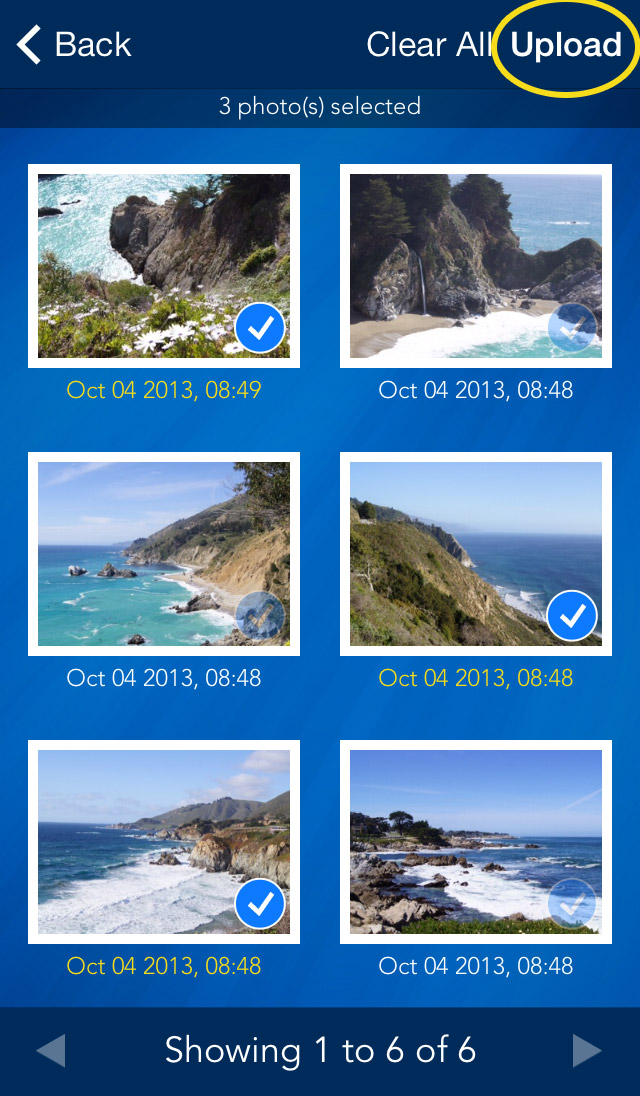 Photo Transfer App Dropbox Plugin How to Select and Upload photos