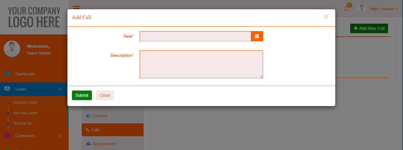 leadmanagementaddcall PHP CRM Free CRM Software For Small Business