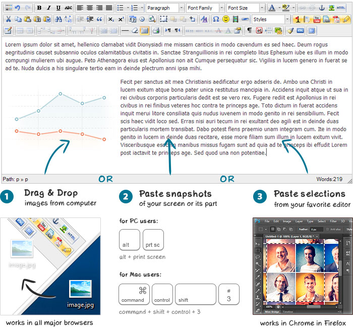 Paste Images from Clipboard into WYSIWYG Article Editor
