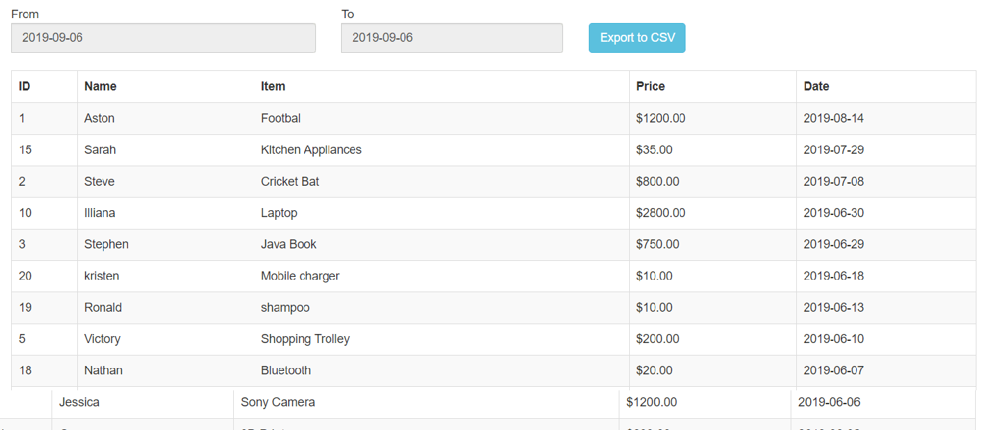 Export Data to CSV with Date Filter using PHP & MySQL