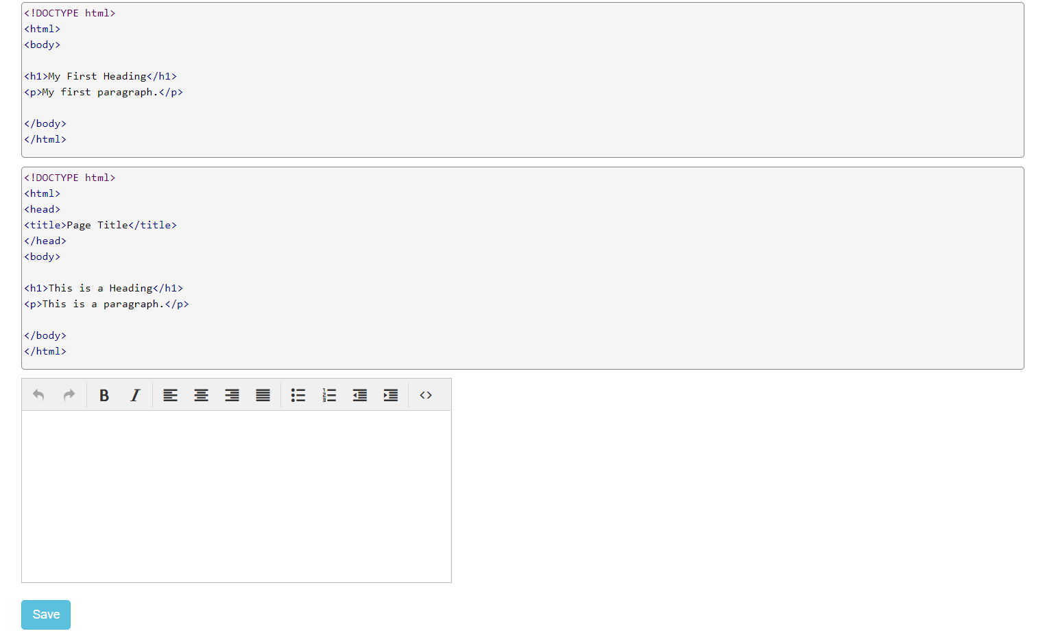 Save and Display Code with PHP & MySQL