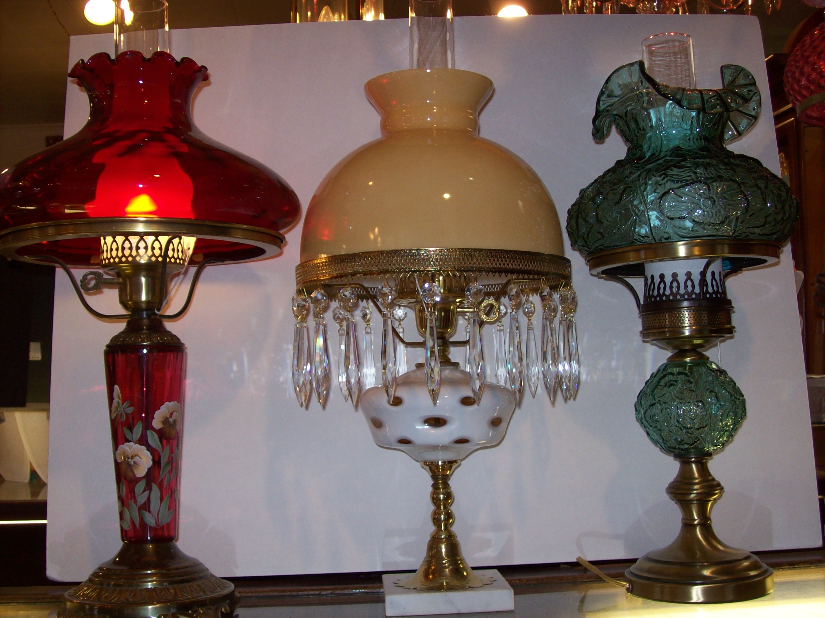 Fenton Lamp Glass