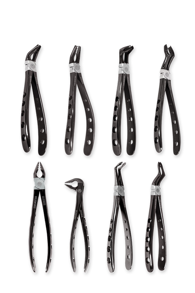 GoldenForce Series Intro Kit (8 Extraction Forceps) GoldenDent