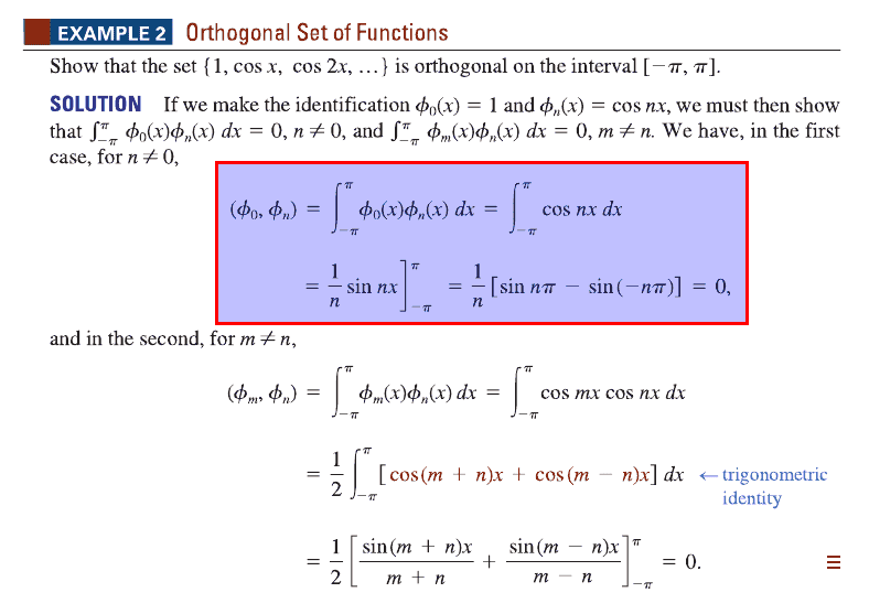 Proving a set of functions is orthogonal