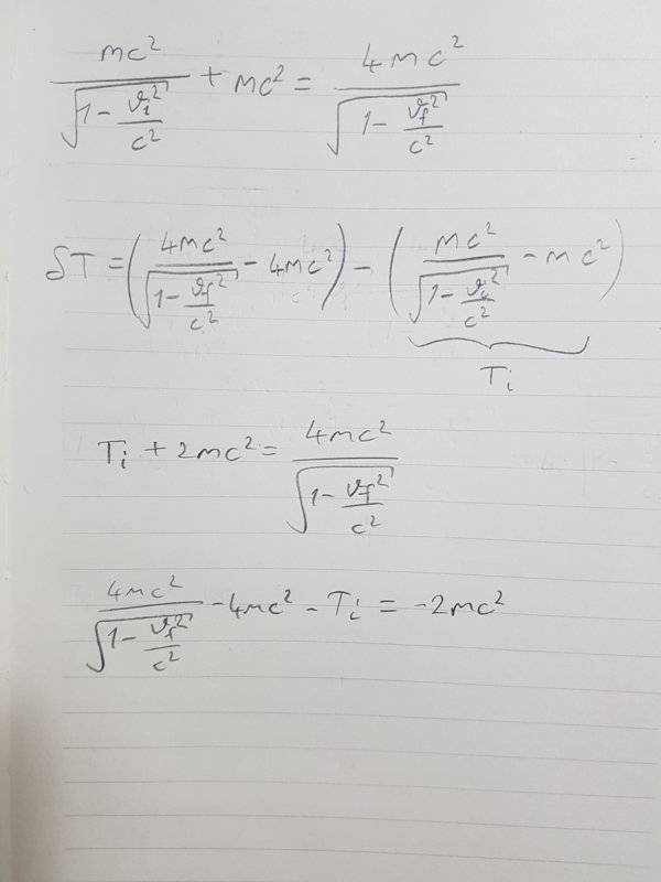 How to calculate the minimum energy (special relativity