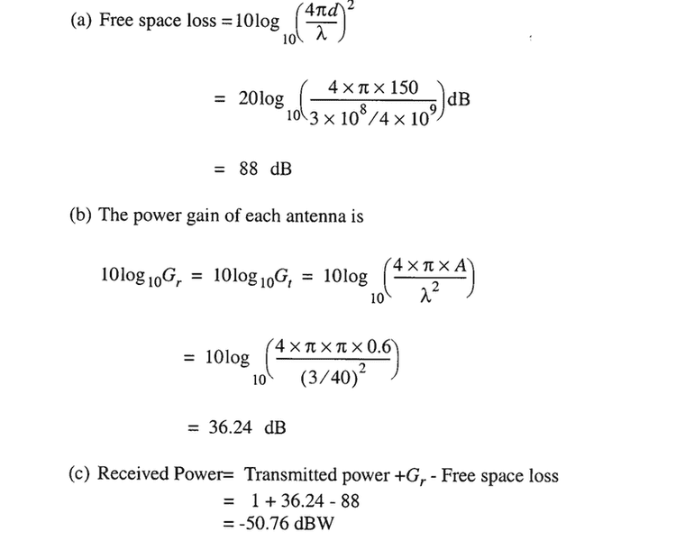 Received power of antenna