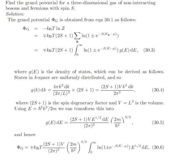 Partition Function, Grand Potential