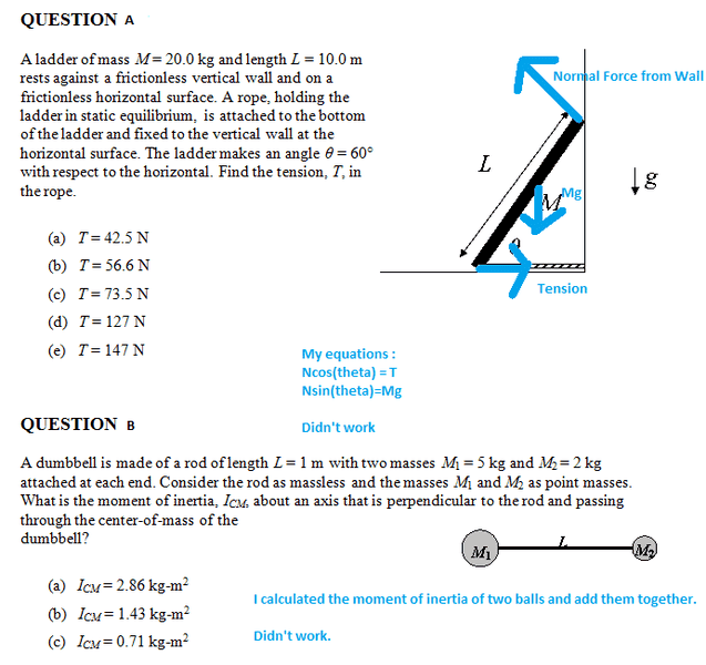 Equilibrium and Moment of Inertia Question Physics Forums
