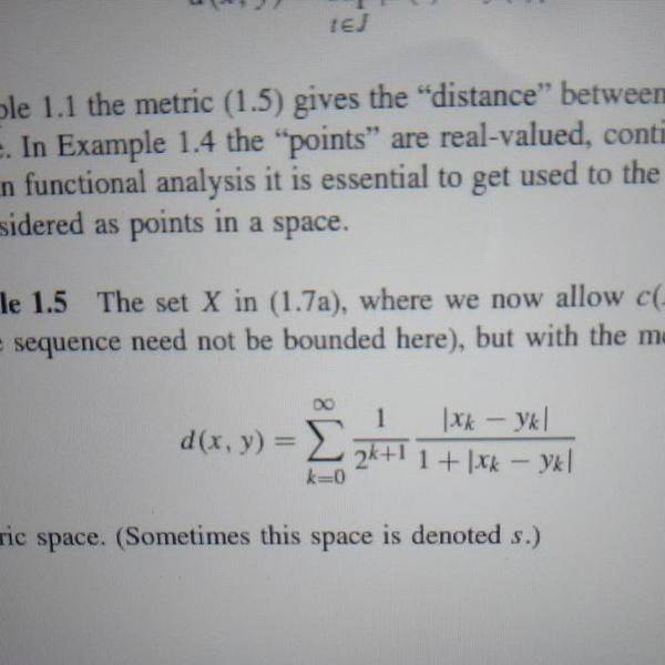 Help proving triangle inequality for metric spaces