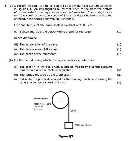 Torque Help Tension in a Hoist Cable