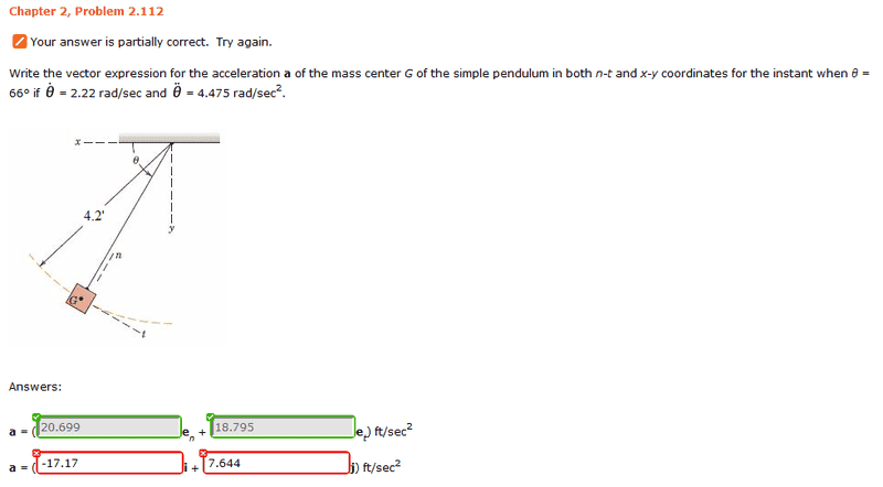 Write Vector Expression in nt and xy coordinates of Acceleration