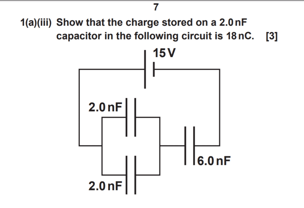 'A' Level question on capacitors