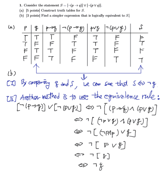 Discrete Mathmatics logically equivalent