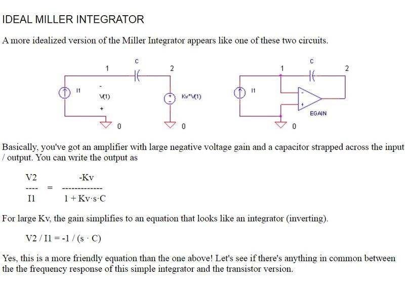 Ideal Miller integrator