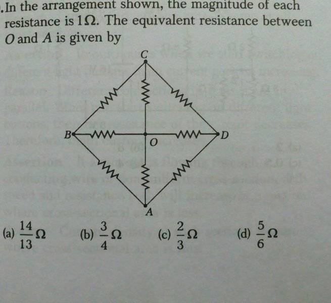Equivalent resistance between two points on a circuit