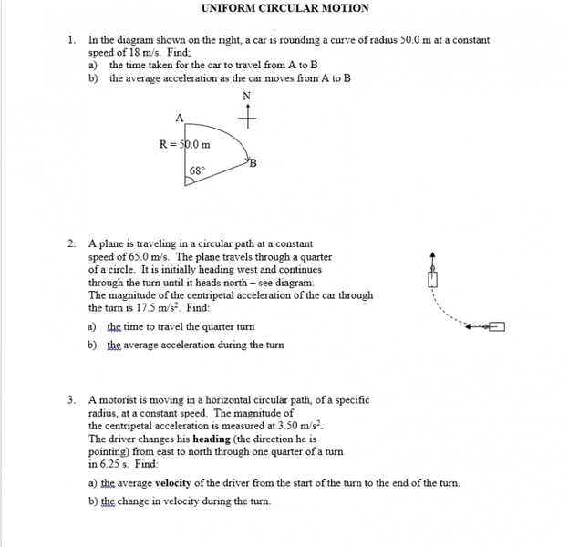 Intro to Uniform Circular Motion/Centripetal Acceleration