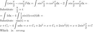 Integral Sin X 2 Cos X 2 2 Physics Forums