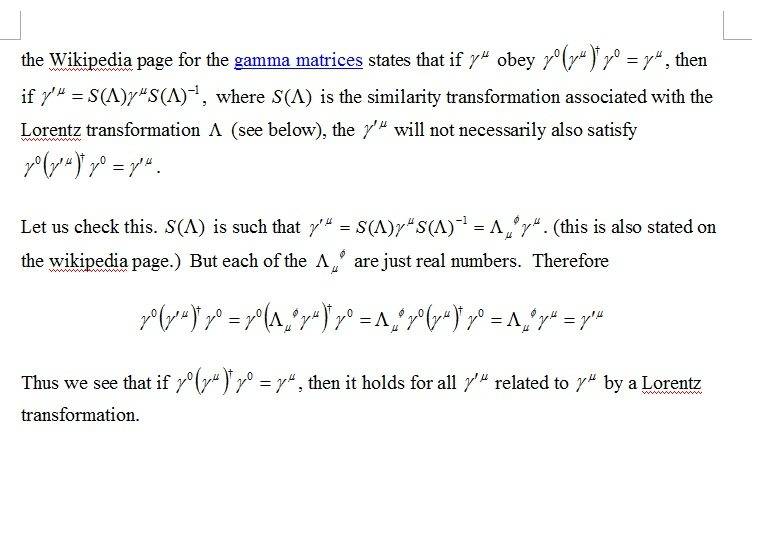Is this section of the wikipedia page for gamma matrices