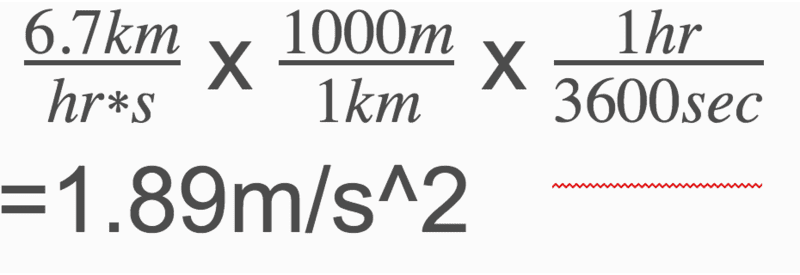Convert M/sec To Km/hr