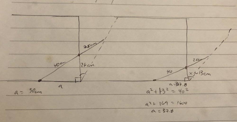 Solve angle issues for opening a door with a linear actuator Physics