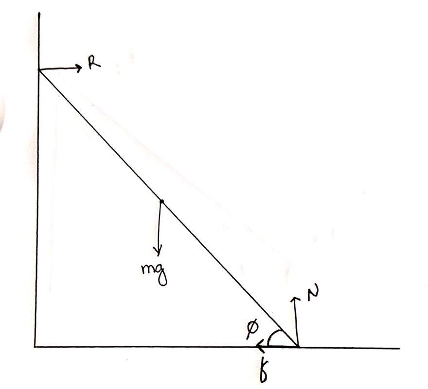 The leaning ladder problem using Newtonian mechanics