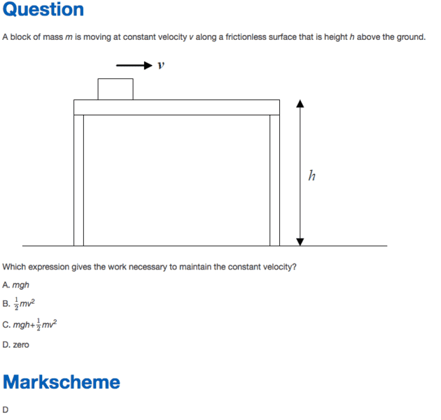 Why is the work zero here? Physics Forums