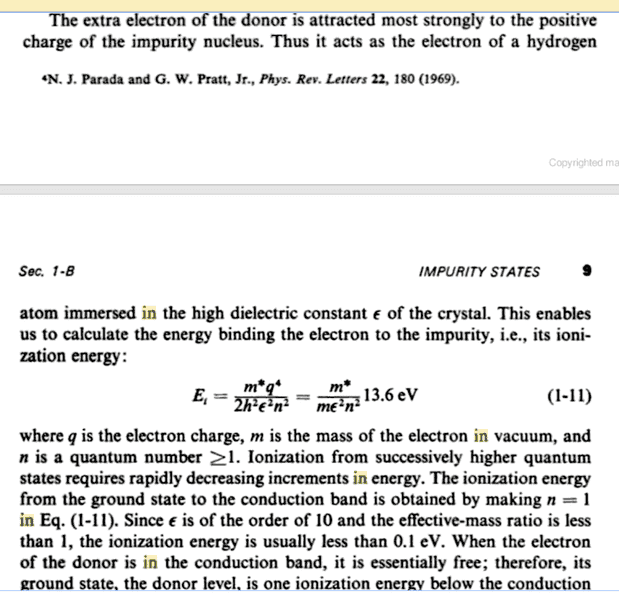 Binding energy of the electron in Hydrogen atom.