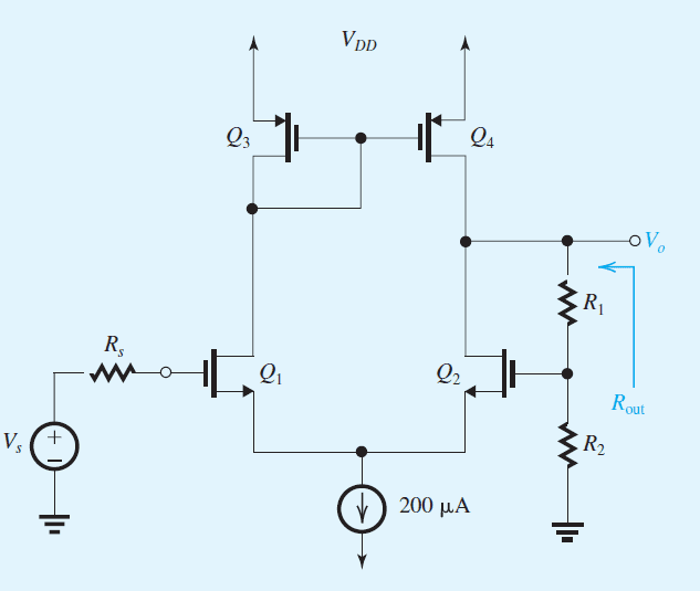Differential Amplifier with negative feedback