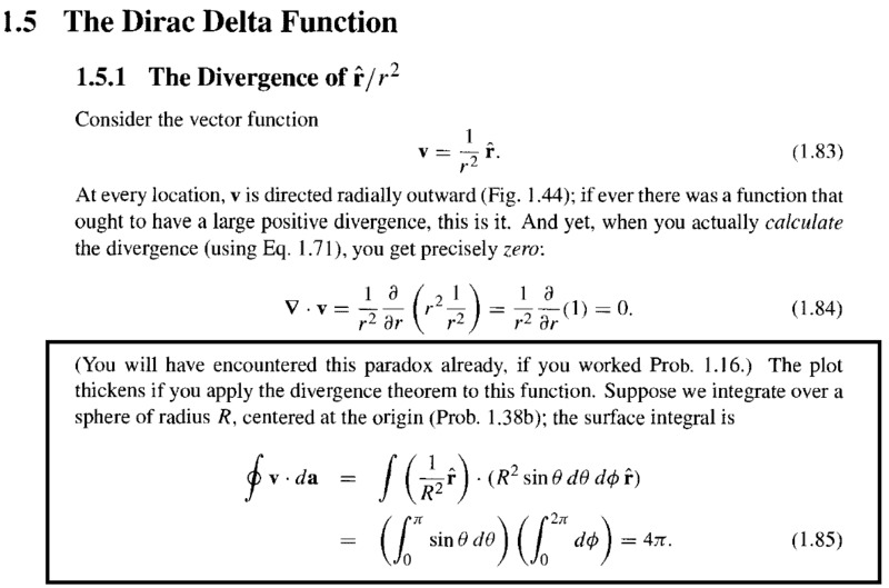 Question about divergence theorem and delta dirac function Physics Forums