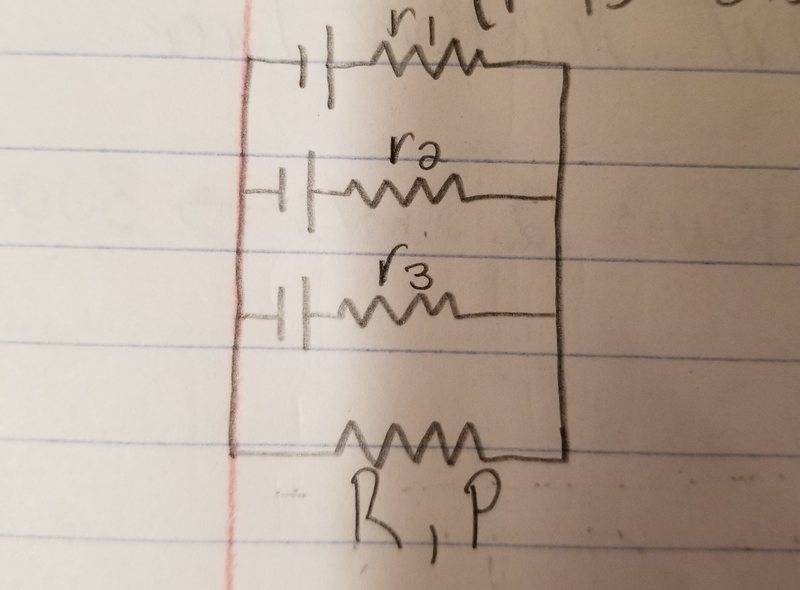 Batteries in series, parallel, and internal resistance