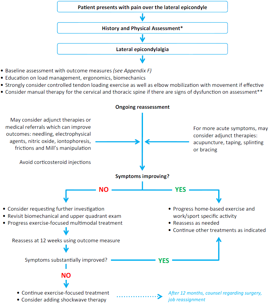 Lateral Epicondyle Tendinopathy Toolkit Treatment Algorithm Physiopedia