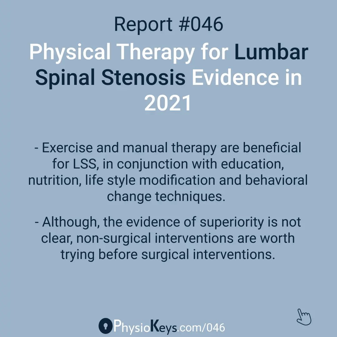 Physical Therapy for Lumbar Spinal Stenosis (LSS)