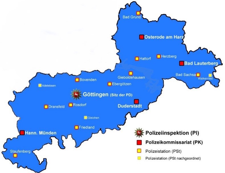 Polizeidirektionen Niedersachsen Karte Herzlich Willkommen Polizeidirektion Göttingen