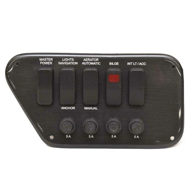 LUND BOAT ROCKER Switch Panel 2202022 7 3/4 x 4 1/4 Inch Gray Plastic