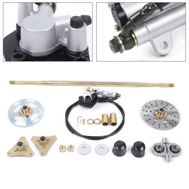 ATV REAR AXLE Complete Kit + Brake Assembly Sprocket For Go Kart Mini