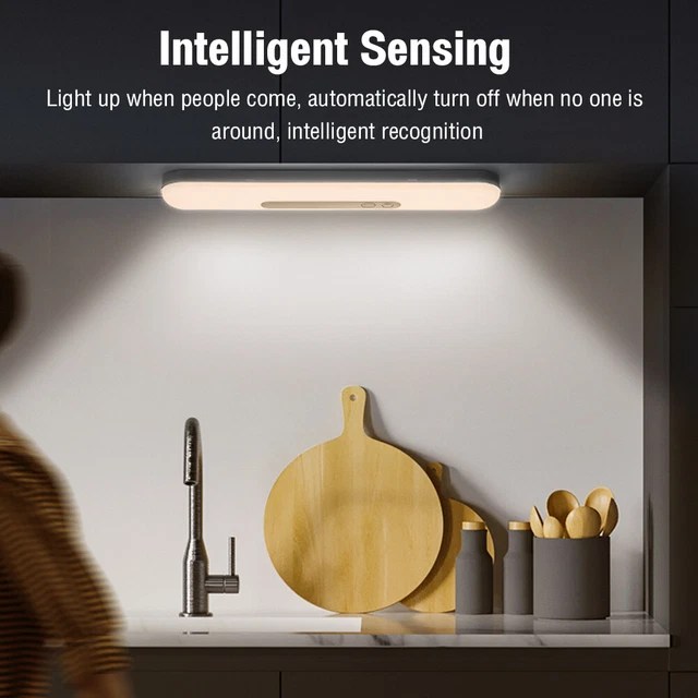 WIRELESS LED PIR Motion Sensor Light Strip Closet Lamp USB