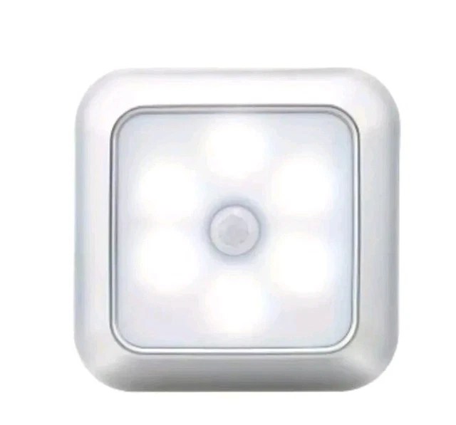 6 LED MOTION Sensor Lights PIR Wireless Night Light Battery