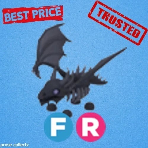ROBLOX ADOPT ME Fly Ride Shadow Dragon Legendary Halloween Dragon Pet £