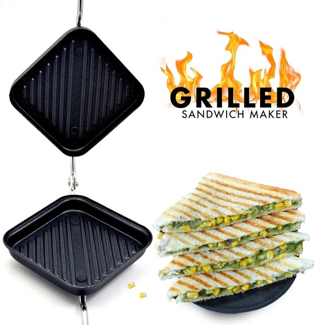 MULTIFUNCTION DOUBLE SIDED Sandwich Hand Toaster, Sandwich Maker Grill