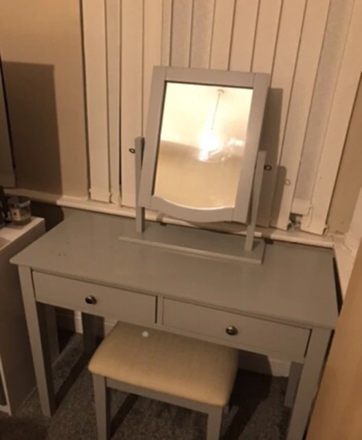 WAYFAIR GREY MATTE dressing table set £50.00 PicClick UK