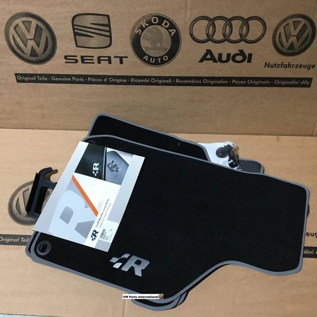 VW GOLF MK4 R32 Carpet Floor Mats R Logo for LHD Genuine OEM NOS Parts