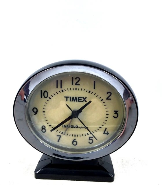 VINTAGE TIMEX INDIGLO NightLight Analog Alarm Clock Tested Works