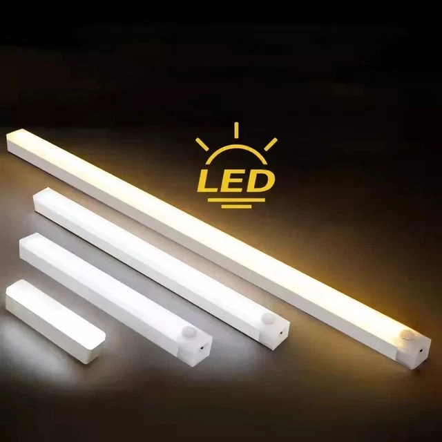 MOTION SENSOR LIGHT USB Rechargeable LED PIR Strip Wireless