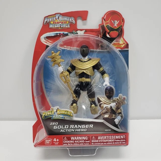 GOLD RANGER FIGURE Power Rangers Super Megaforce Zeo Action Hero Bandai