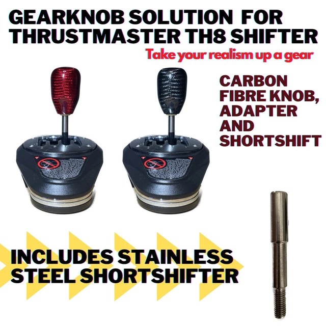 THRUSTMASTER TH8A & TH8RS Short Shifter Mod including Carbon gear Knob