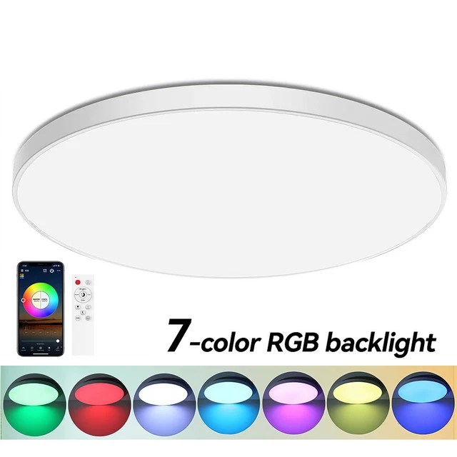 28W SMART RGB LED Ceiling Light Dimmable Night Lamp Bedroom Living Room