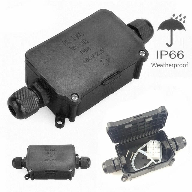 2 WAY IP66 Waterproof Electrical Junction Box Terminal Box Connector