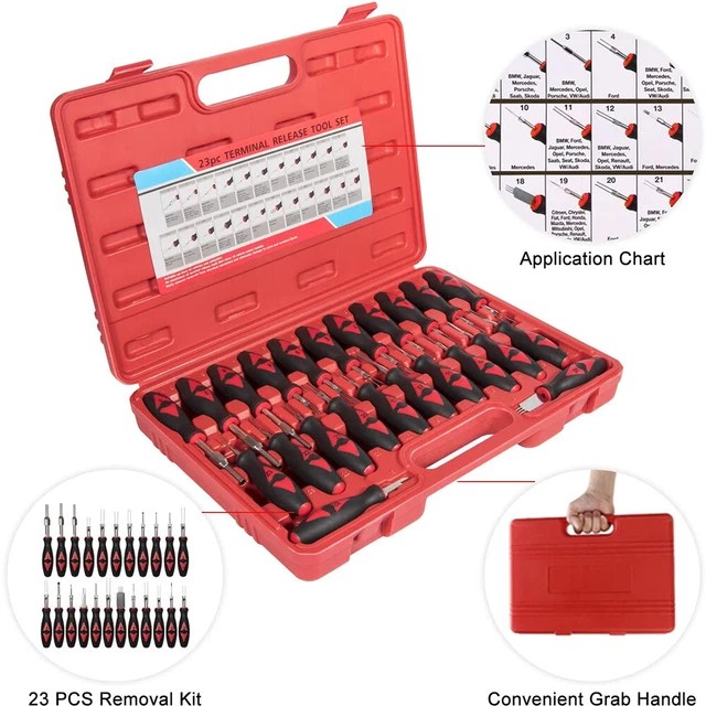 TERMINAL RELEASE TOOL Kit Wire Terminal Electrical Connector Removal